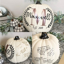 Load image into Gallery viewer, Fall Wedding Guestbook Pumpkin