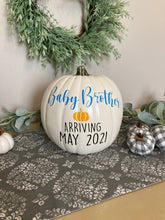 Load image into Gallery viewer, Baby Announcement Pumpkin Photo Prop