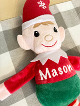 Load image into Gallery viewer, Personalized Holiday Elf Plush Keepsake