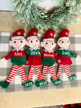 Load image into Gallery viewer, Personalized Holiday Elf Plush Keepsake