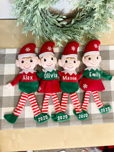 Load image into Gallery viewer, Personalized Holiday Elf Plush Keepsake