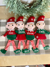 Load image into Gallery viewer, Personalized Holiday Elf Plush Keepsake