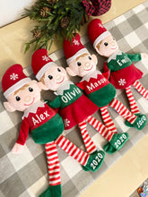 Load image into Gallery viewer, Personalized Holiday Elf Plush Keepsake