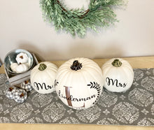 Load image into Gallery viewer, Fall Wedding Personalized Pumpkin Decor Bundle