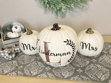 Load image into Gallery viewer, Fall Wedding Personalized Pumpkin Decor Bundle