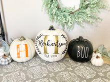 Load image into Gallery viewer, Fall Personalized Pumpkin Decor Set