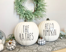 Load image into Gallery viewer, Farmhouse Style Personalized Pumpkin