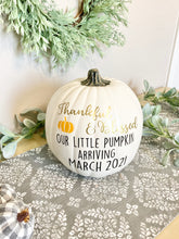 Load image into Gallery viewer, Baby Announcement Pumpkin Photo Prop