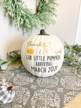 Load image into Gallery viewer, Baby Announcement Pumpkin Photo Prop
