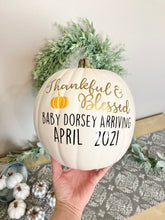 Load image into Gallery viewer, Baby Announcement Pumpkin Photo Prop