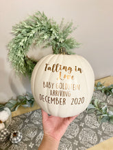 Load image into Gallery viewer, Baby Announcement Pumpkin Photo Prop
