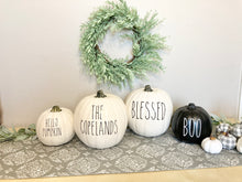 Load image into Gallery viewer, Farmhouse Style Personalized Pumpkin