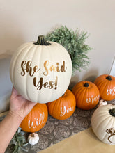 Load image into Gallery viewer, Fall Proposal Pumpkin Patch Setup