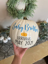 Load image into Gallery viewer, Baby Announcement Pumpkin Photo Prop