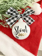 Load image into Gallery viewer, Personalized Pet Ornament with Paw Prints