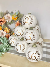 Load image into Gallery viewer, Table Number Pumpkin Centerpiece Decor for Fall Wedding