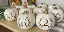 Load image into Gallery viewer, Table Number Pumpkin Centerpiece Decor for Fall Wedding