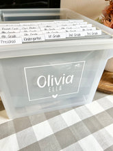 Load image into Gallery viewer, School Memory File Box — Kids' Keepsake Organizer for K–12 School Papers &amp; Artwork

