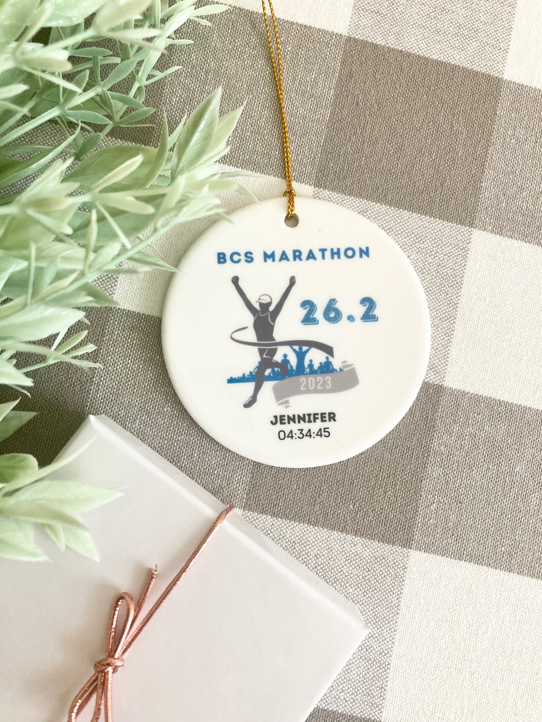 BCS Marathon and Half Marathon Finisher Ornaments