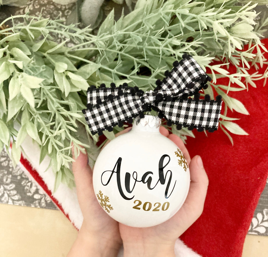 Personalized Christmas Holiday Ornament