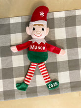 Load image into Gallery viewer, Personalized Holiday Elf Plush Keepsake
