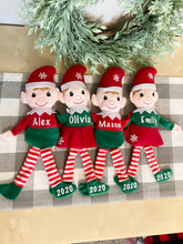 Load image into Gallery viewer, Personalized Holiday Elf Plush Keepsake
