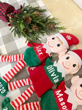 Load image into Gallery viewer, Personalized Holiday Elf Plush Keepsake
