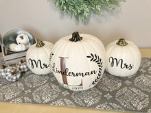 Load image into Gallery viewer, Fall Wedding Personalized Pumpkin Decor Bundle
