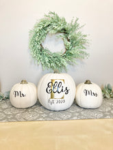 Load image into Gallery viewer, Fall Wedding Personalized Pumpkin Decor Bundle
