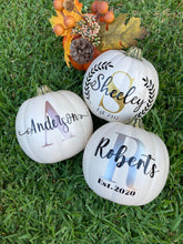 Load image into Gallery viewer, Small Personalized Pumpkins for Fall Decor
