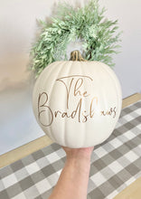 Load image into Gallery viewer, Personalized Pumpkin with Script Lettering
