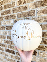 Load image into Gallery viewer, Personalized Pumpkin with Script Lettering
