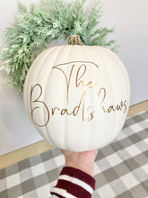 Load image into Gallery viewer, Personalized Pumpkin with Script Lettering
