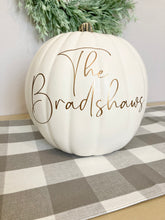 Load image into Gallery viewer, Personalized Pumpkin with Script Lettering
