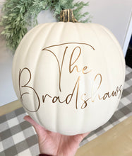 Load image into Gallery viewer, Personalized Pumpkin with Script Lettering
