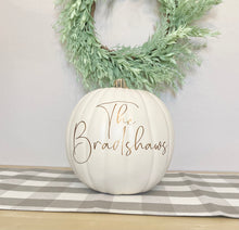 Load image into Gallery viewer, Personalized Pumpkin with Script Lettering
